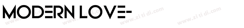 modern love字体转换